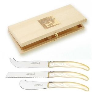 CLAUDE DOZORME SARL BERLINGOT 3 PIECE BREAKFAST SET NATURAL HANDLE