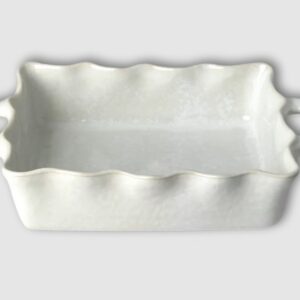 CARMEL CERAMICA, INC. COZINA WHITE RUFFLED BAKER