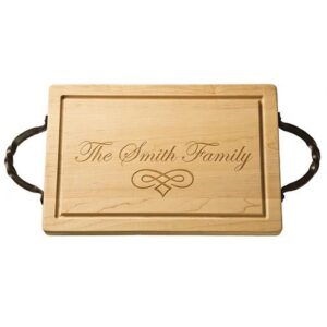 MONOGRAM RECT BORARD 18X12 TWISTED HANDLE SET