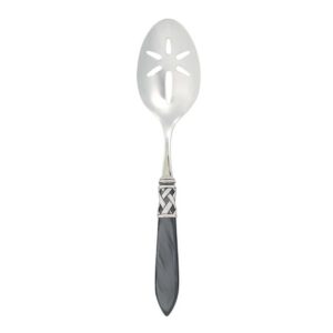 ALADDIN CHARCOAL ANTIQUE CUFF SLOTTED SPOON