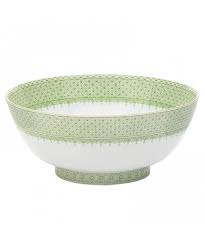 APPLE GREEN LACE SERVING BOWL