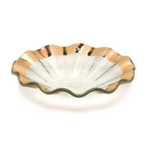 Annieglass Ruffle 7" Bowl - Gold